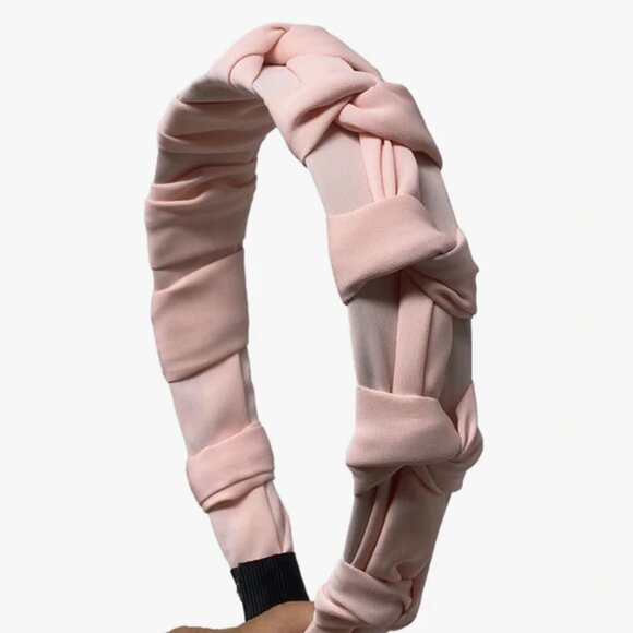 NWOT Casey Chiffon Knotted Black Headband - Picture 3 of 5